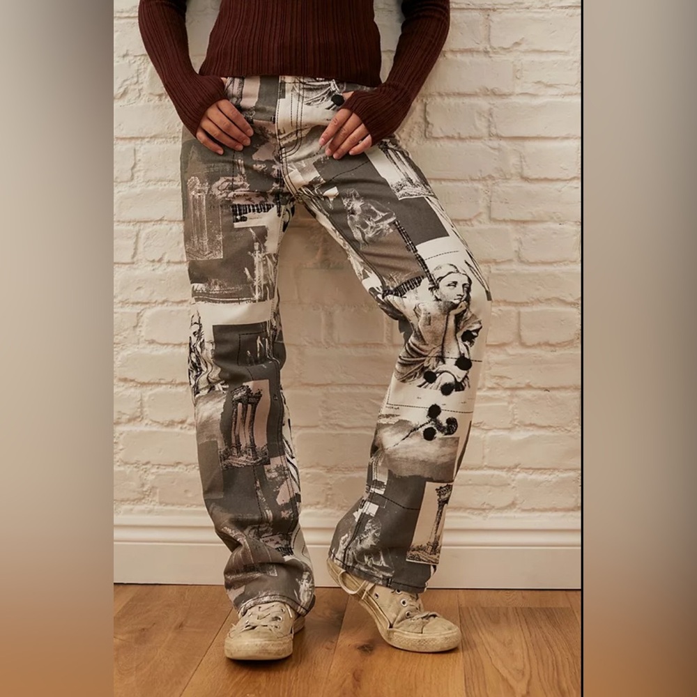 BDG Denim by Urban Outfitters, Renaissance Print Jeans, Size 29